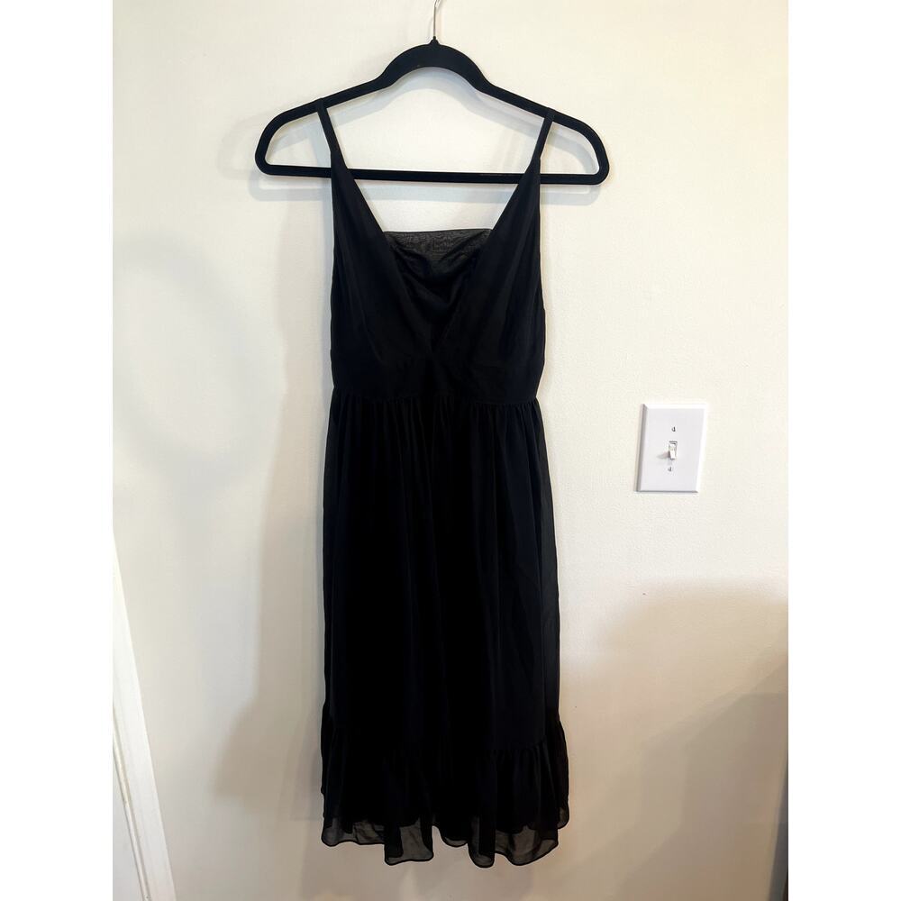 J.Crew Black Silk Chiffon Dress Size 4